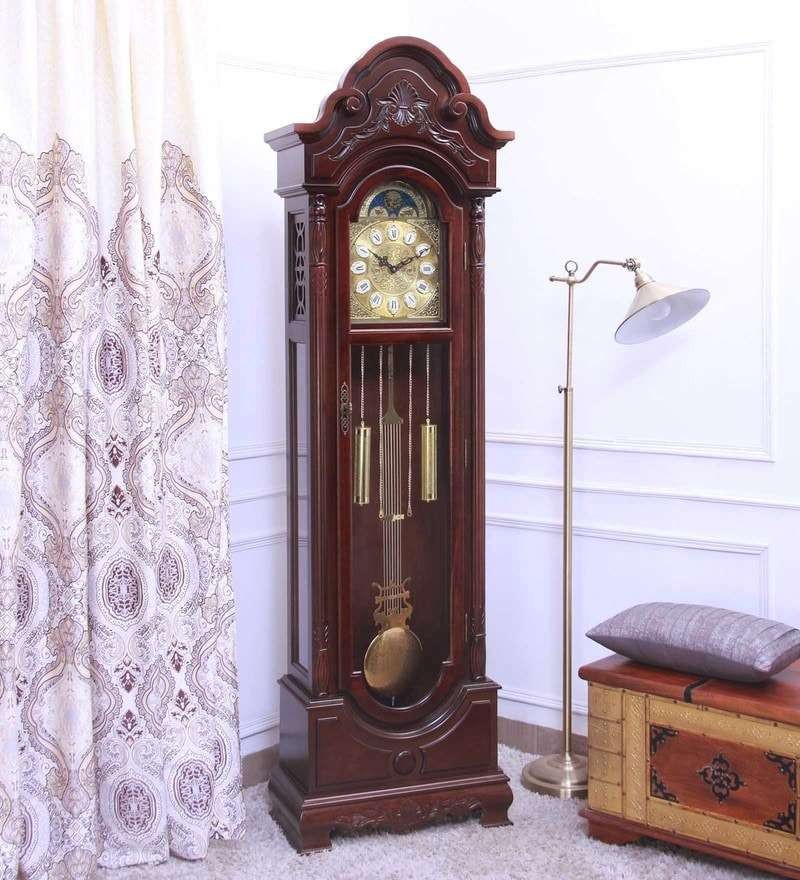 Wooden grandfather clock
